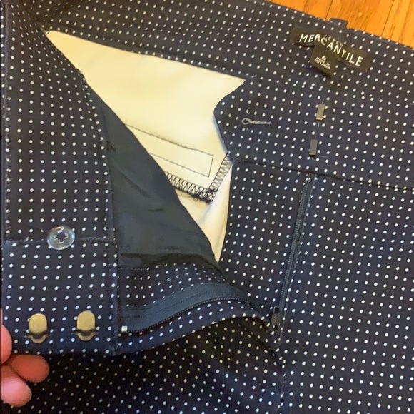 J Crew Printed Ruby navy and white polka dot pant - Picture 5 of 7